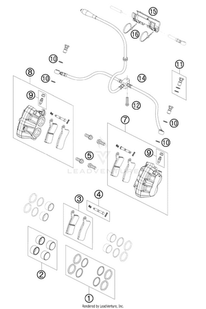 Brake Caliper Front Schematic