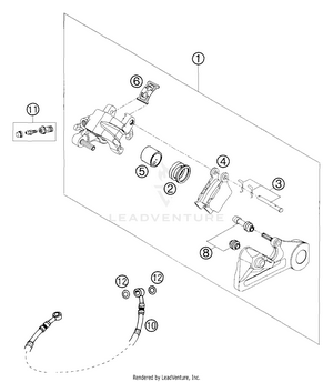 Brake Caliper Rear Brembo Schematic