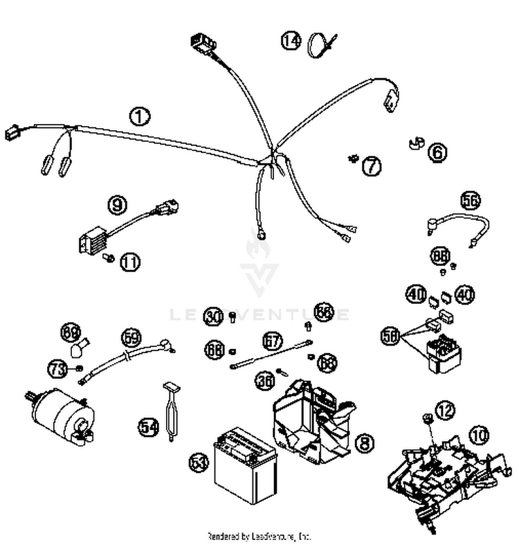 Wiring Harness 250 XC Chassis - 2014 Schematic
