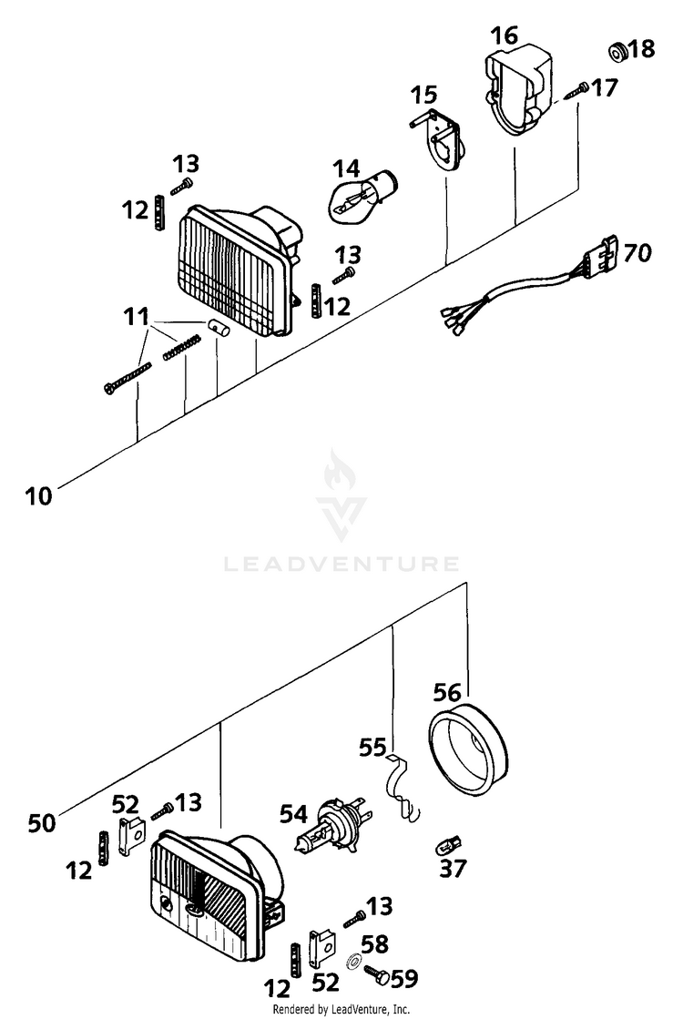 Head Light 200 EXC Chassis - 2001 Schematic