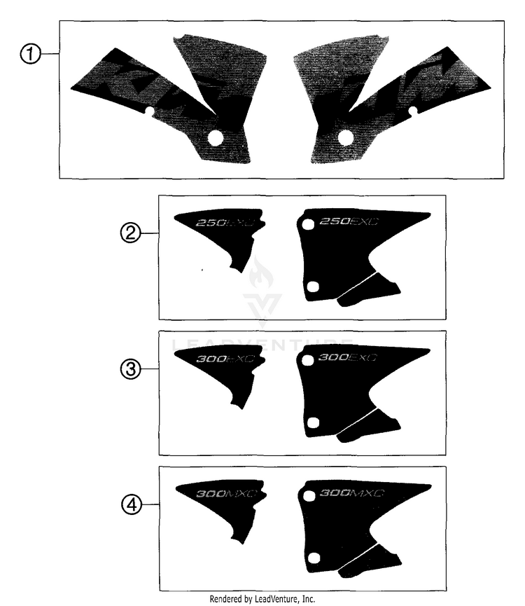 Decal 300 MXC Chassis - 2003 Schematic