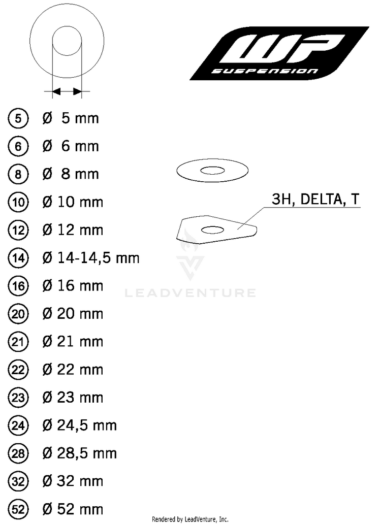 Wp Shims For Setting 150 XC Chassis - 2014 Schematic