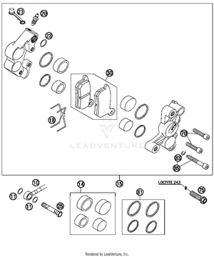 Brake Caliper Front Schematic
