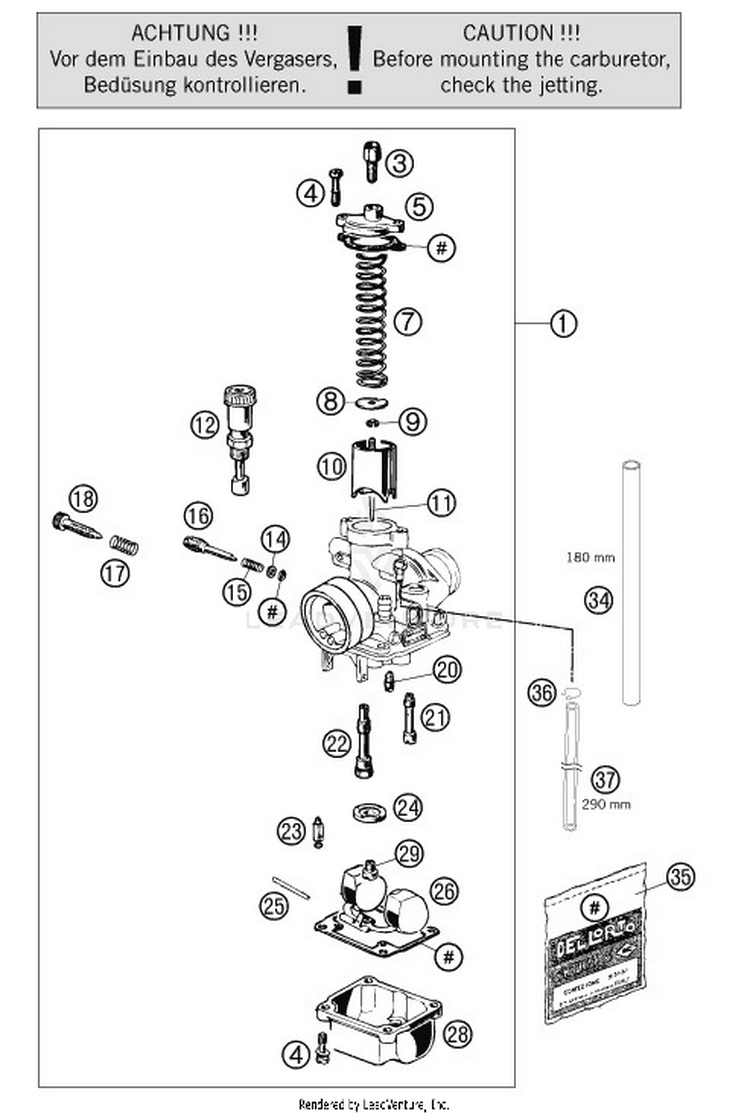 Carburator 50 SX ENGINE - 2017 Schematic