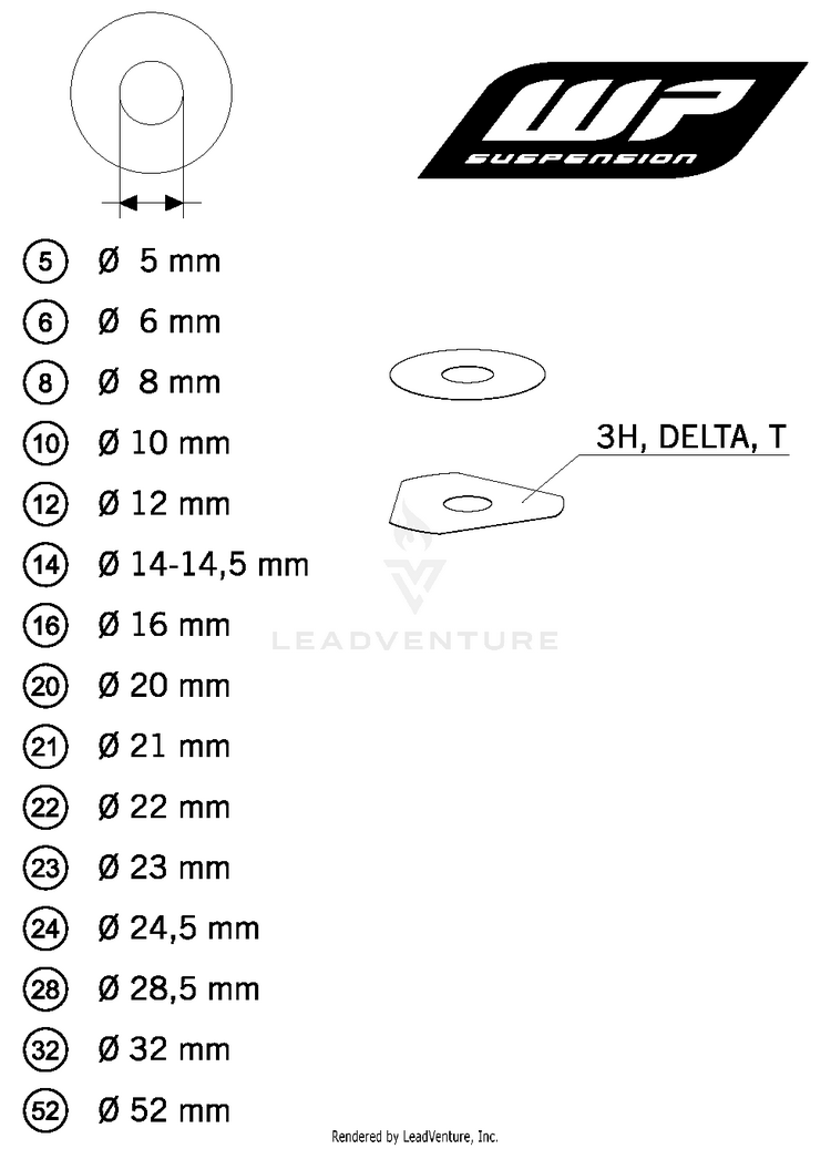 Wp Shims For Setting 250 SX CHASSIS - 2017 Schematic