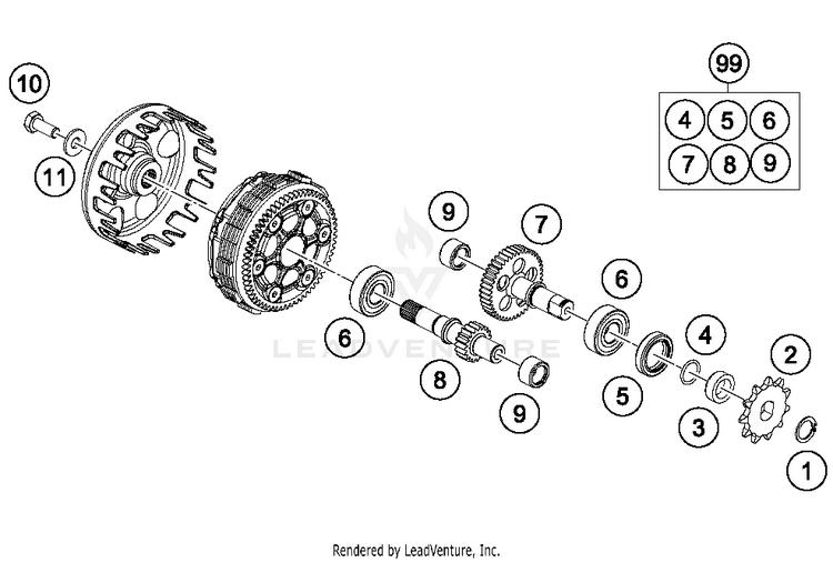 Transmission 50 SX ENGINE - 2017 Schematic