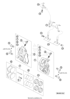 Brake Caliper Front Schematic