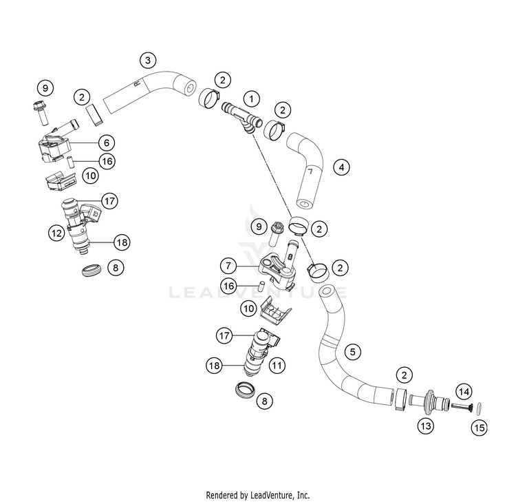Fuel Distributor 150 / EXC / XC-W Engine - 2023 Schematic