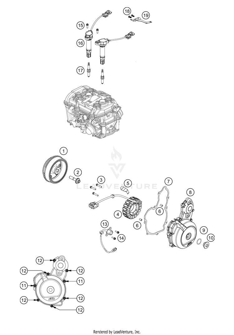 Ignition System 890 ADV R Engine - 2021 Schematic