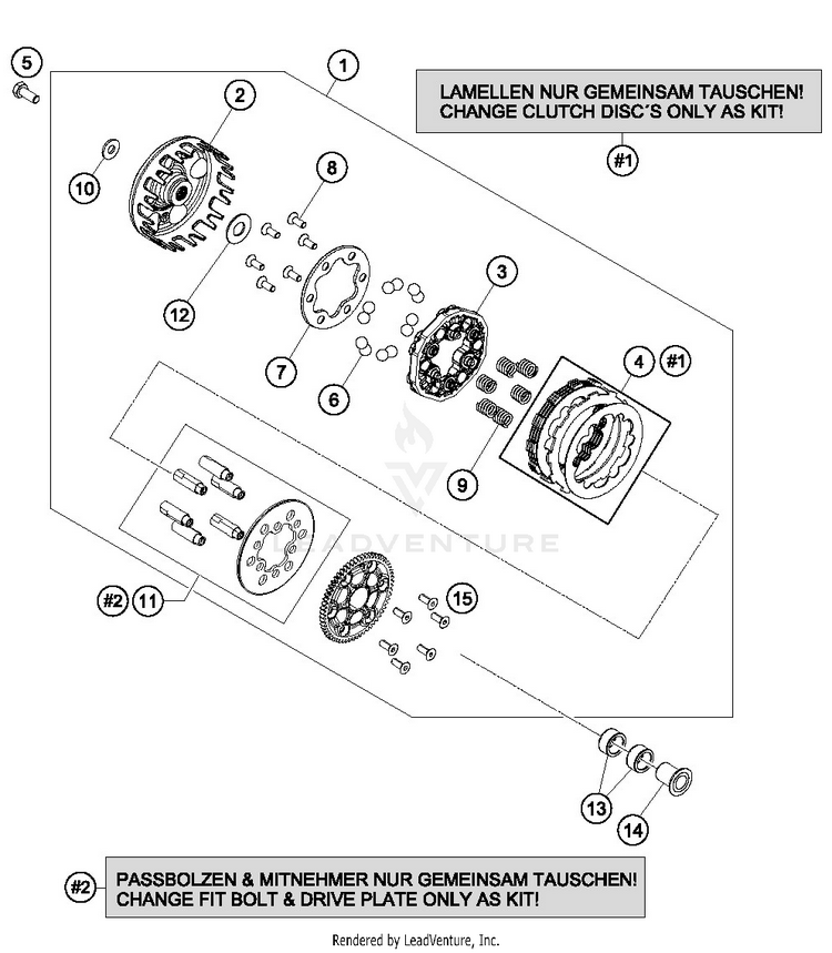 Clutch 50 SX ENGINE - 2017 Schematic