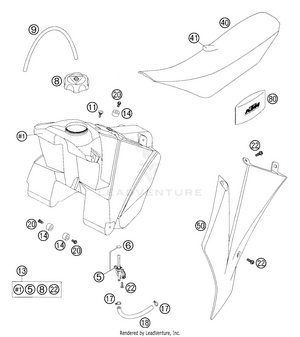 Tank - Seat - Cover Schematic