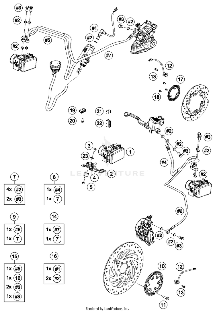 Antiblock System Abs RC 390 CUP USA Chassis - 2016 Schematic