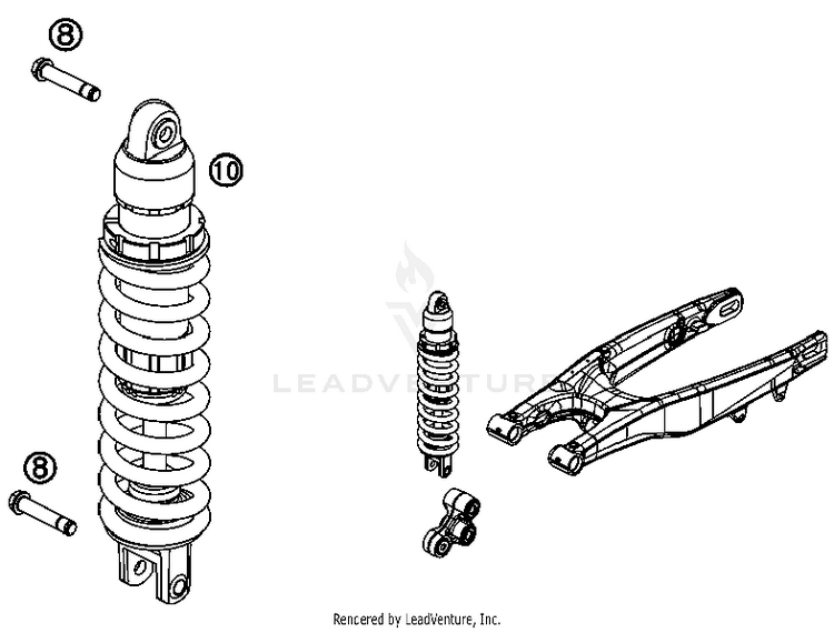 Shock Absorber 150 XC USA Chassis - 2013 Schematic