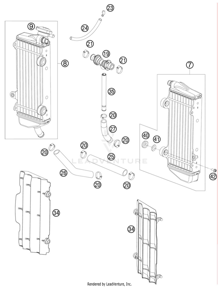 Cooling System 150 XC Engine - 2011 Schematic