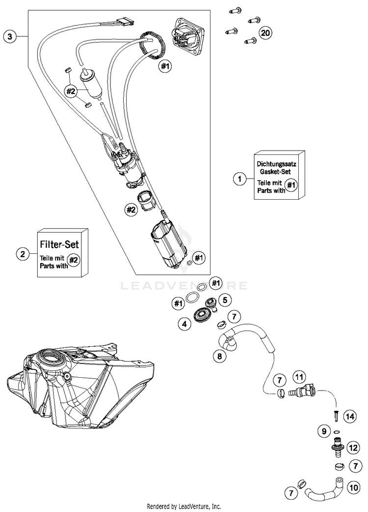 Fuel Pump 350 SX-F CHASSIS - 2018 Schematic