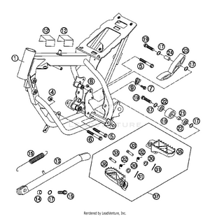 Frame, Side Stand Schematic