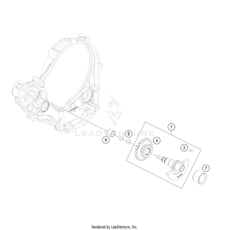 Balancer Shaft 350 SX-F Engine - 2023 Schematic