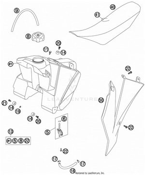 Tank, Seat, Covers Schematic