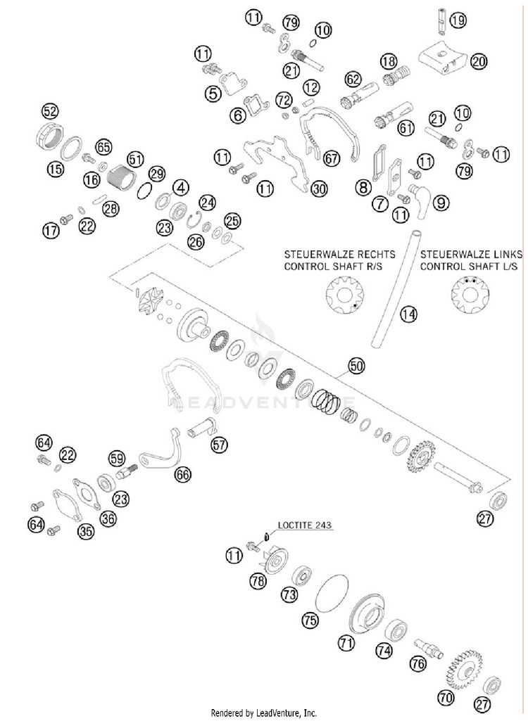 Exhaust Control 150 XC Engine - 2012 Schematic
