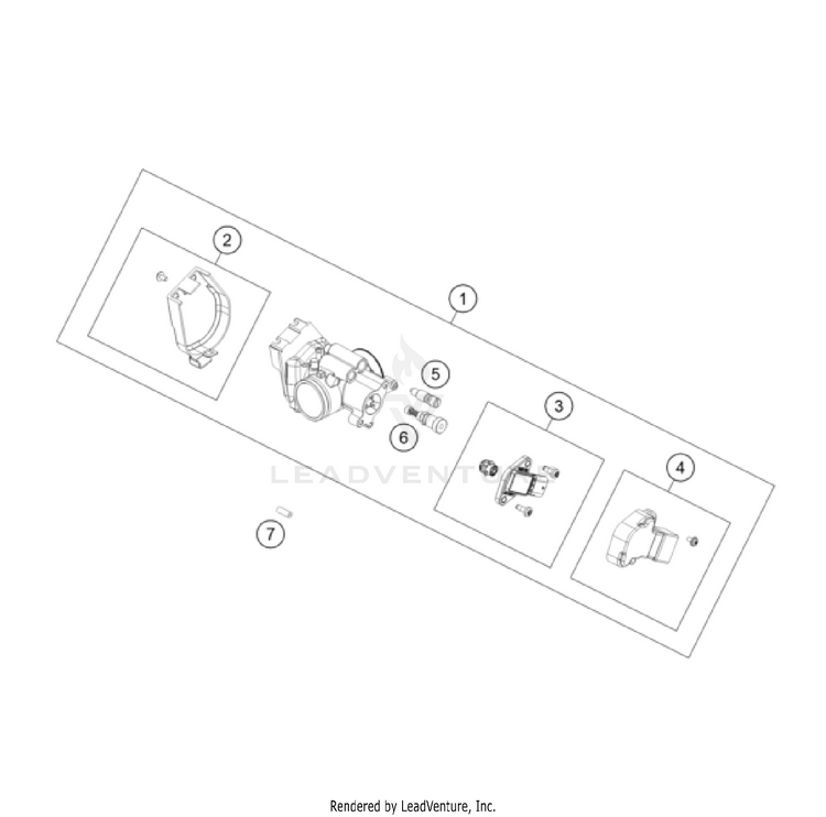 Throttle Body 150 / EXC / XC-W Engine - 2023 Schematic