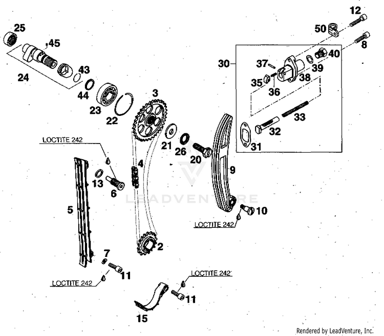 Timing Drive 620 RXC-E Engine - 1997 Schematic