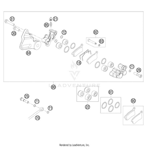 Brake Caliper Rear Schematic