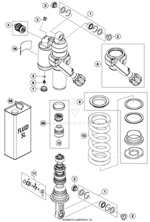 Shock Absorber Disassembled Schematic