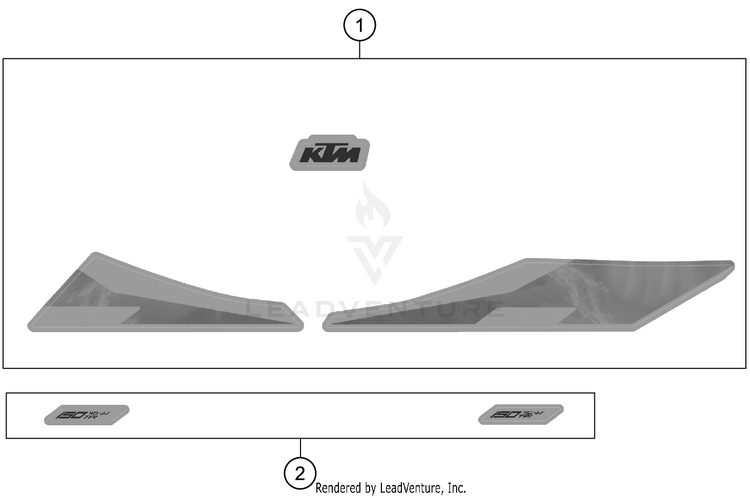 Decal 150 XC-W TPI CHASSIS - 2020 Schematic