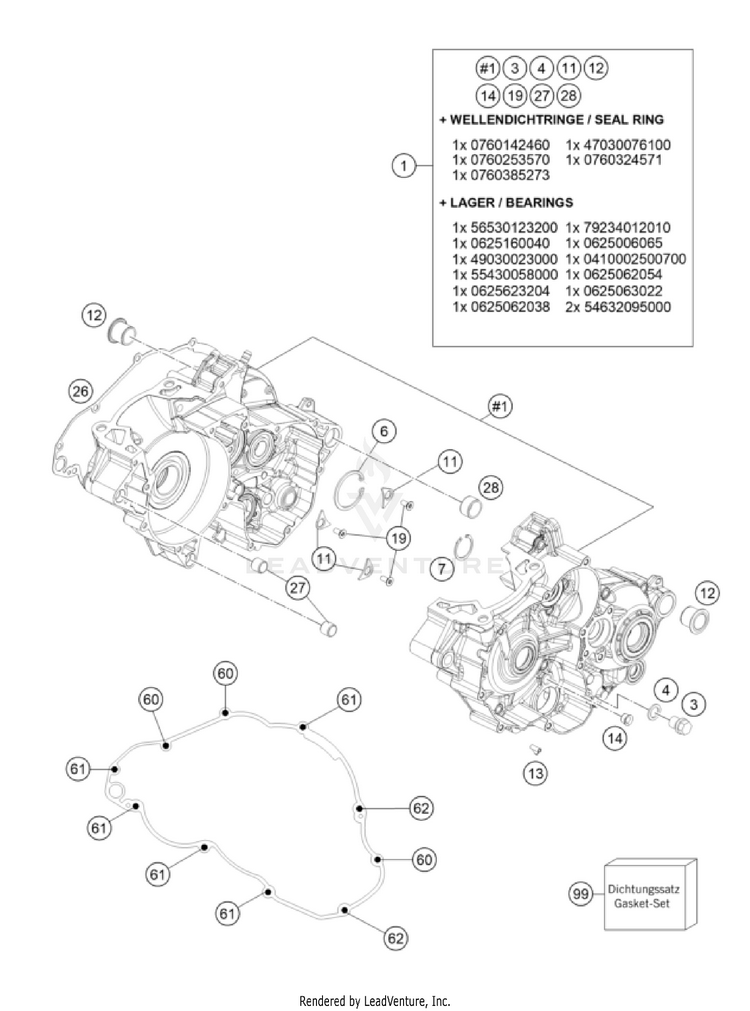 Engine Case 300 XC Engine - 2023 Schematic