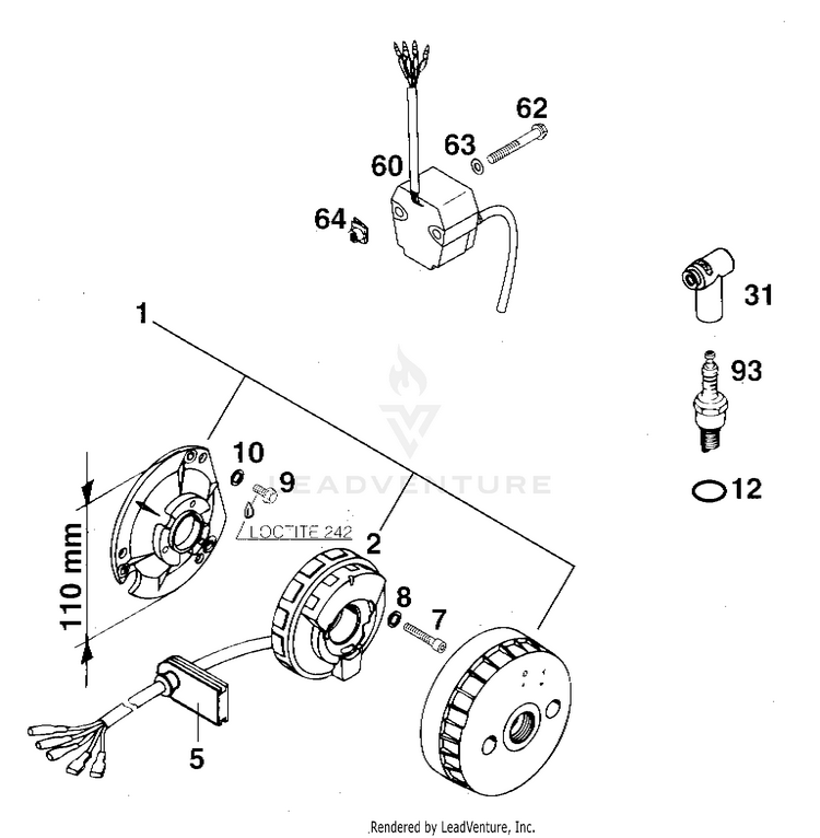 Ignition System Sem K11 360 MXC Engine - 1997 Schematic