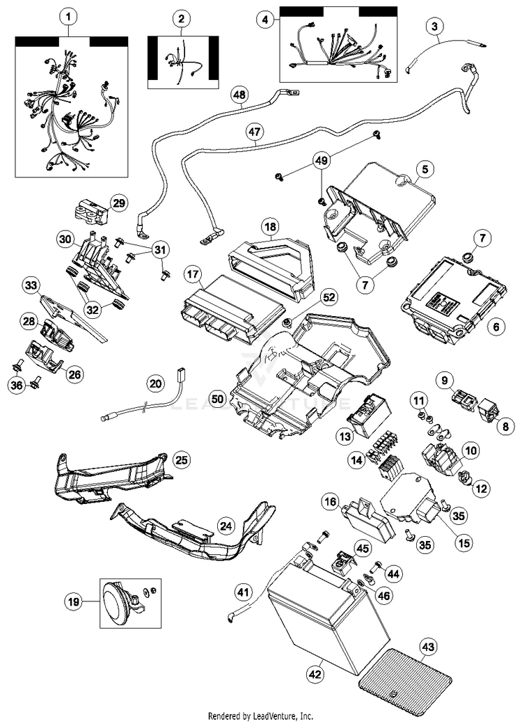 Wiring Harness 1290 SUPERDUKE R BLACK Chassis - 2015 Schematic