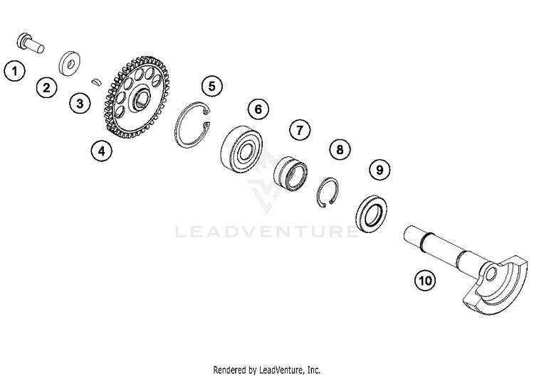 Balancer Shaft 250 XC-W TPI ENGINE - 2018 Schematic