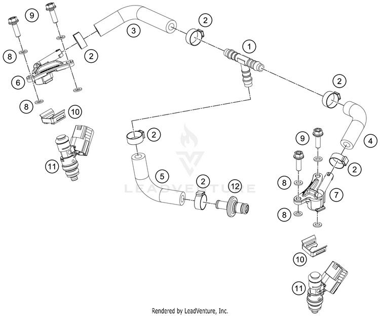 Fuel Distributor 250 XC TPI ENGINE - 2020 Schematic