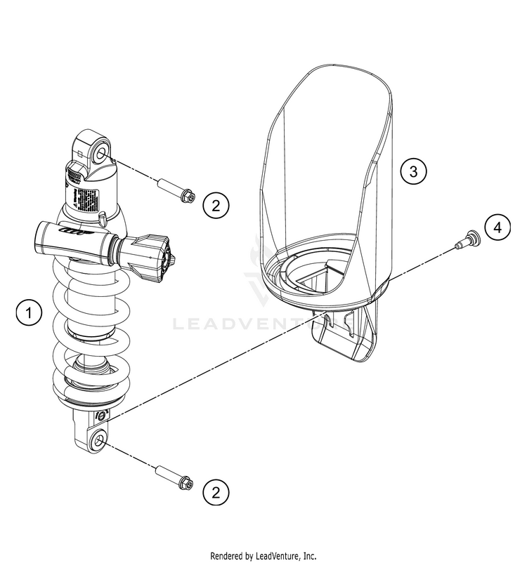 Shock Absorber 890 ADV R RALLY Chassis - 2021 Schematic