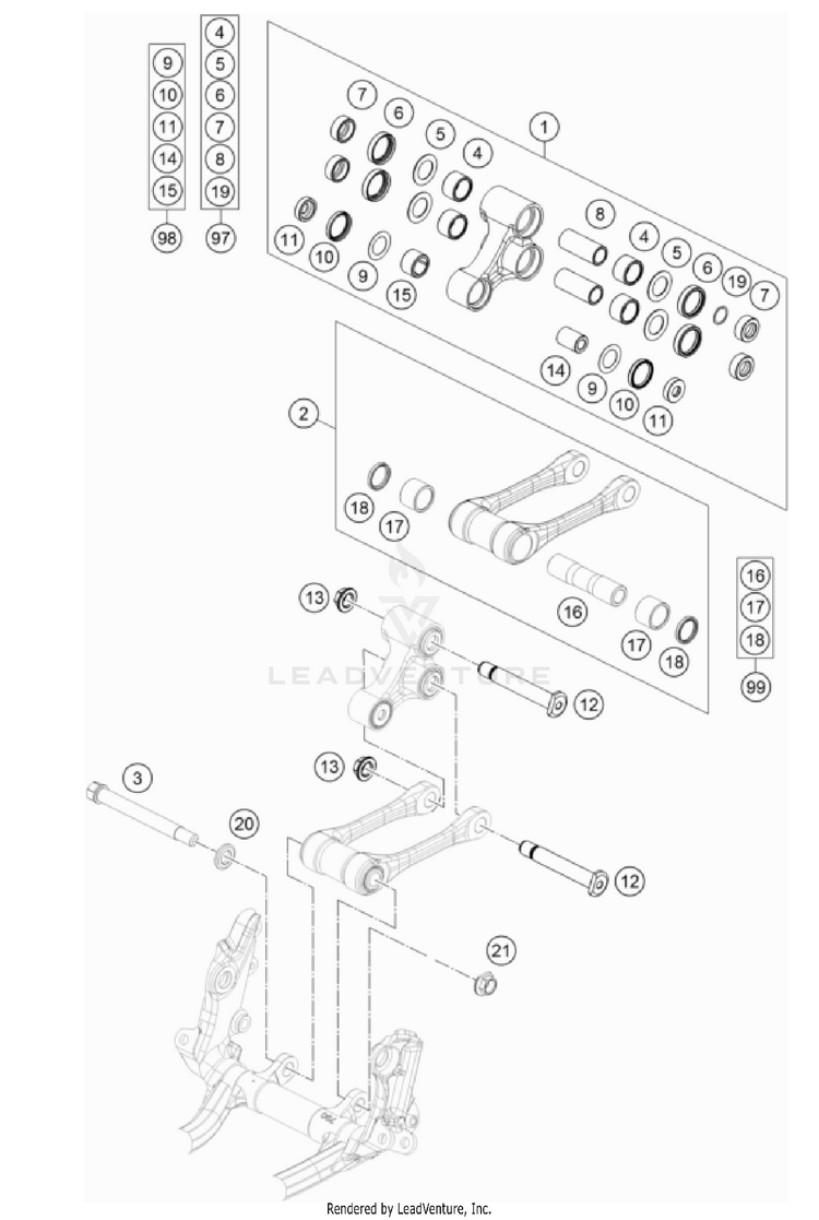 Pro Lever Linking 300 XC TPI US CHASSIS - 2022 Schematic