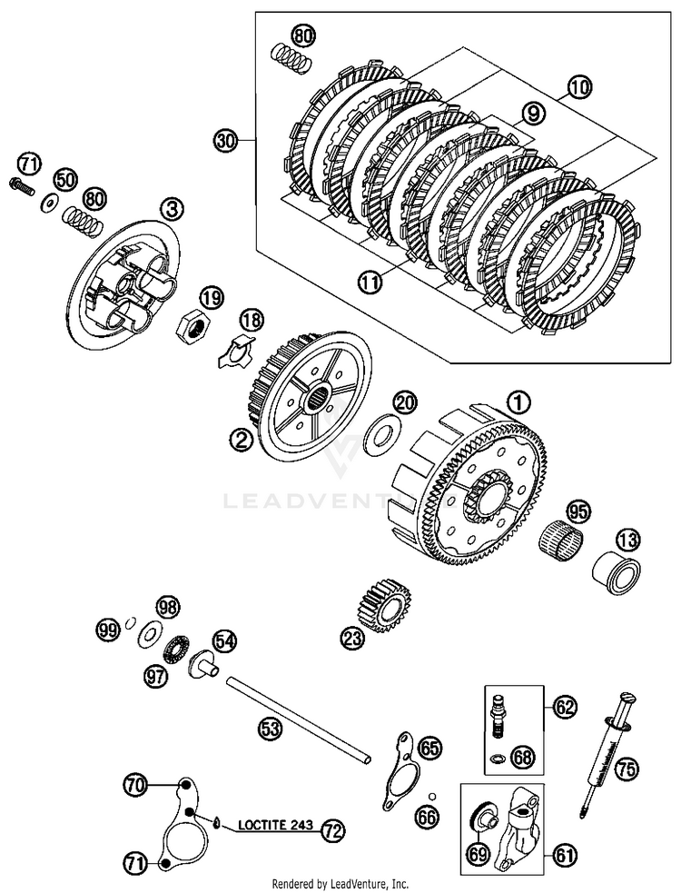 Clutch 200 XC Engine - 2008 Schematic