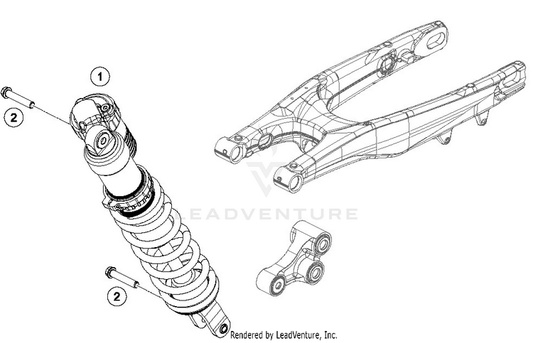 Shock Absorber 250 SX-F CHASSIS - 2019 Schematic