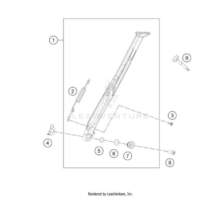 Side / Center Stand 350 EXC-F US CHASSIS - 2024 Schematic