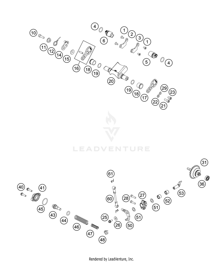 Exhaust Control 300 XC TPI ENGINE - 2020 Schematic