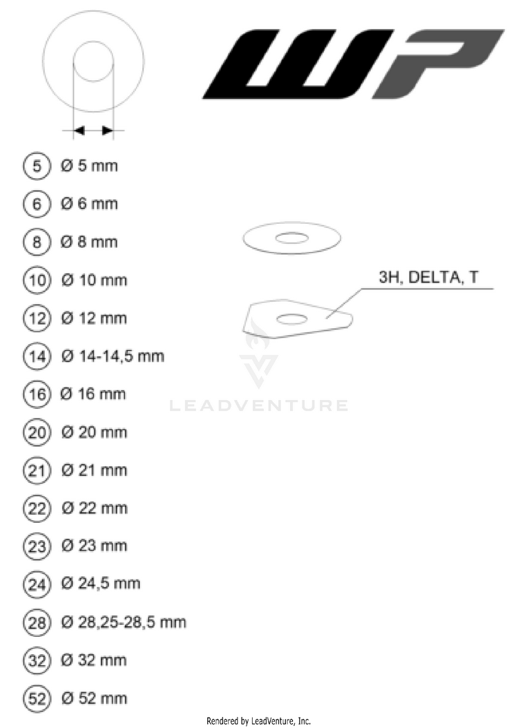 Wp Shims For Setting 250 SX CHASSIS - 2023 Schematic