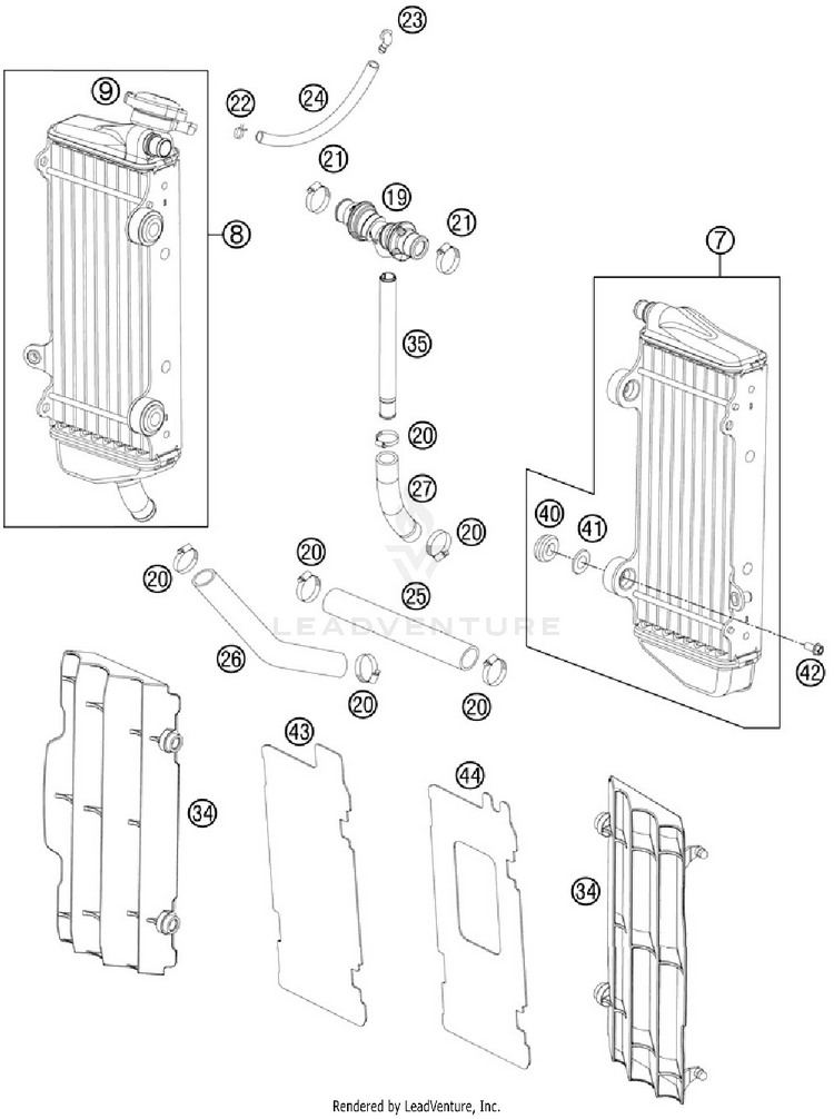 Cooling System 150 XC Engine - 2012 Schematic