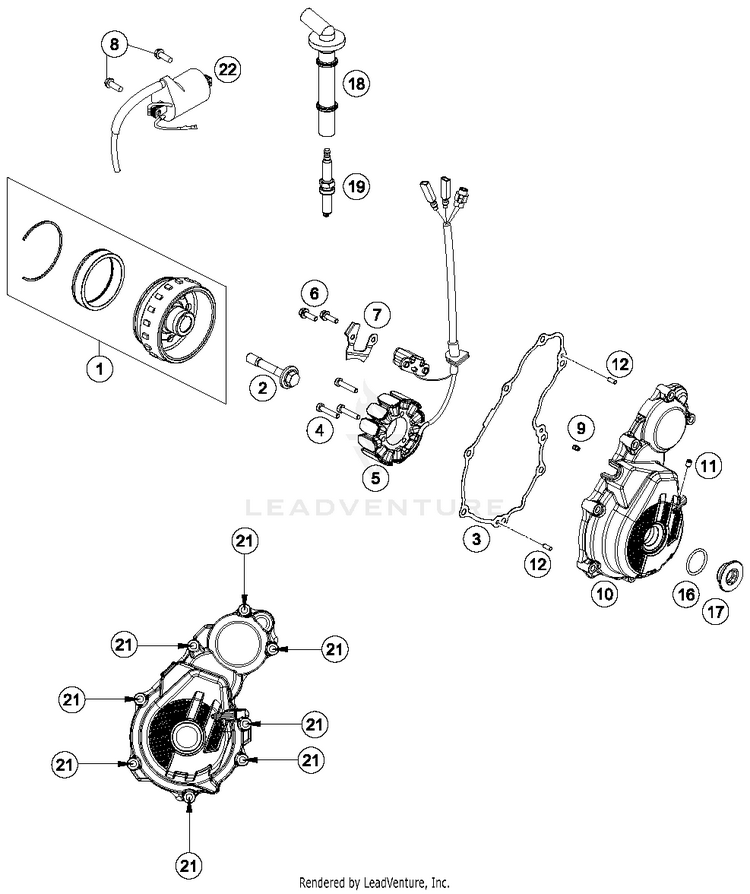 Ignition System 350 SX-F ENGINE - 2018 Schematic