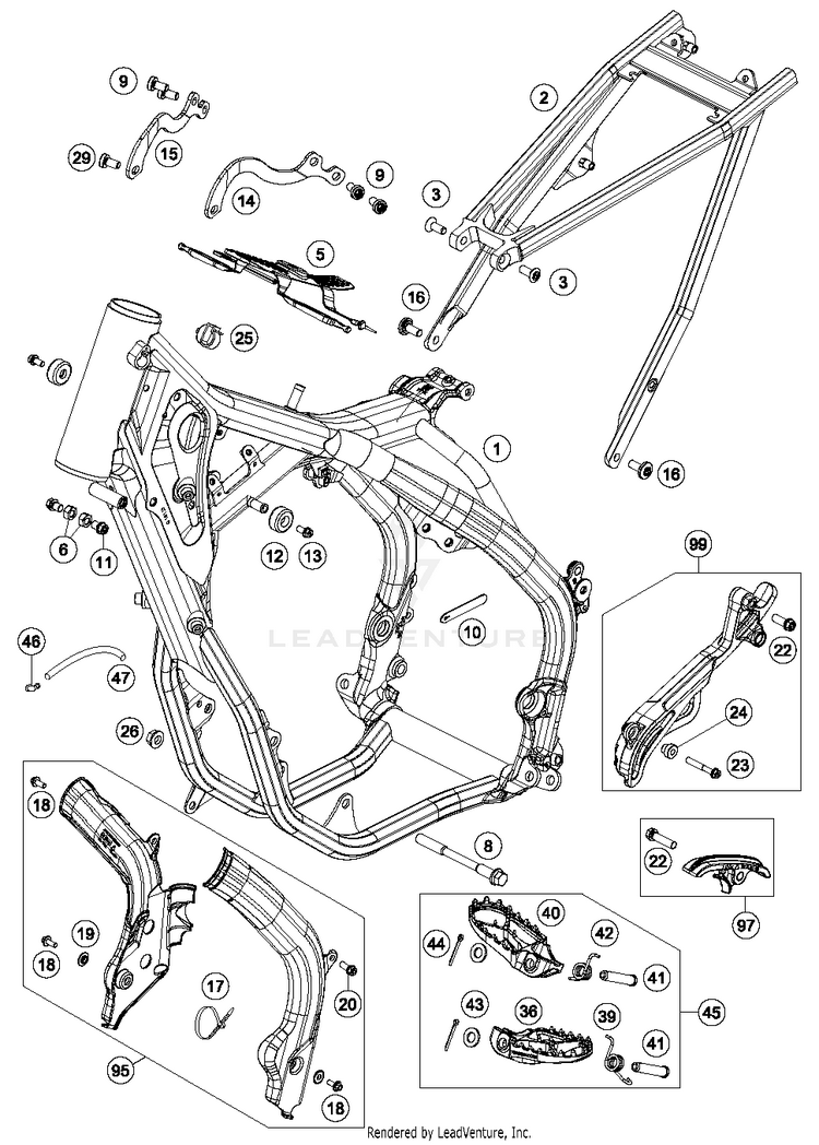 Frame 250 XC-W TPI CHASSIS - 2018 Schematic