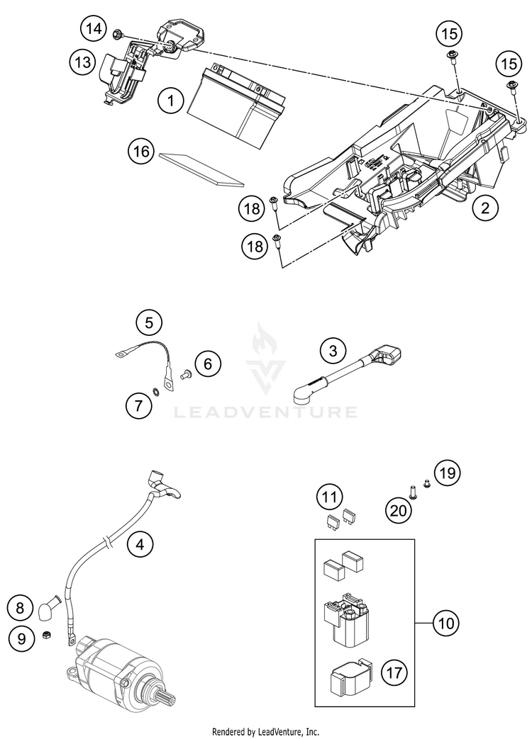 Battery 350 XC-F Chassis - 2021 Schematic
