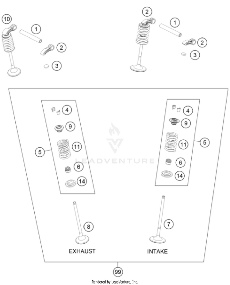 Valve Drive 350 EXC-F ENGINE - 2026 Schematic