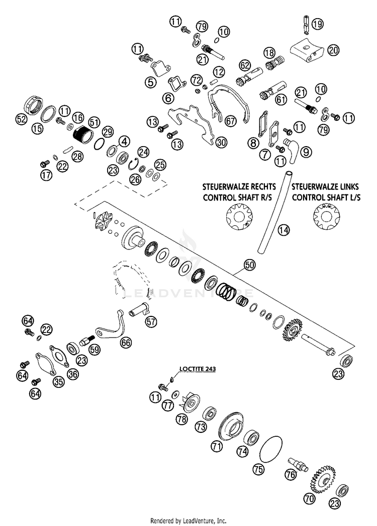 Twin Valve Control 125 SX Engine - 2002 Schematic