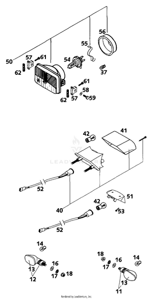 Head Light, Rear Light, Flasher Schematic