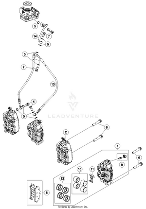 Front Brake Caliper Schematic