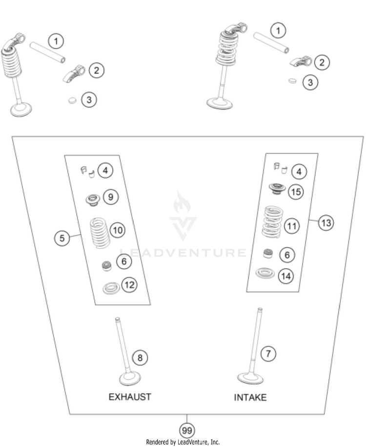 Valve Drive 250 SX-F ENGINE - 2026 Schematic