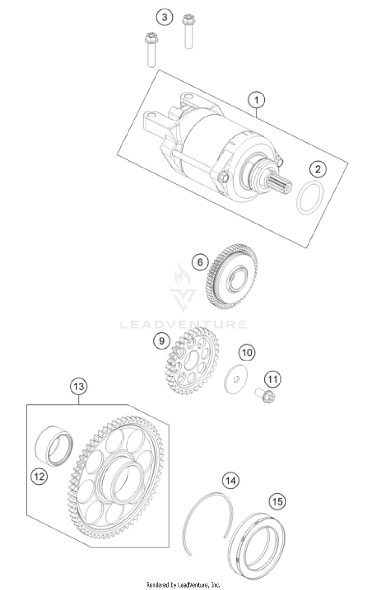 Electric Starter 250 SX-F ENGINE - 2026 Schematic